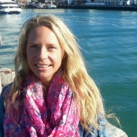 Portrait of Maree Kay, counsellor, outdoors by the water